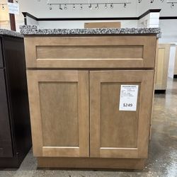 Natural Wood 30" Single Bathroom Vanity