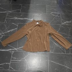 Vintage Suede Button Up Jacket 