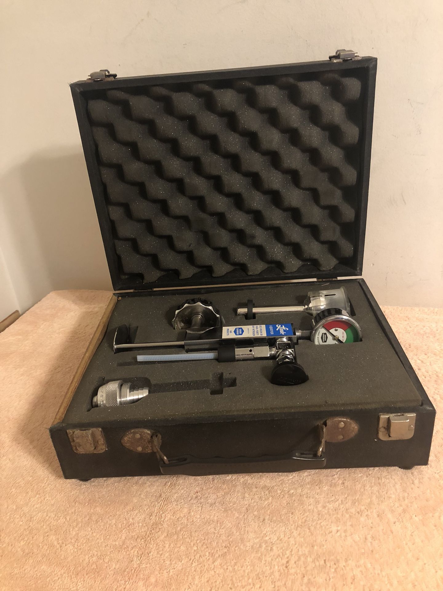 Linde Liquefier Argon Or Dry Nitrogen Flow Meter In Original Case