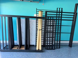 Dark Metal Loft Bunk Bed Frame