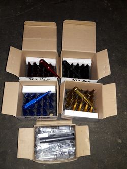 Spike lugnuts 14x1.50 $80 the set of 24 pcs black chrome red Blue and gold