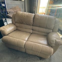 Tan Recliner Love seat 