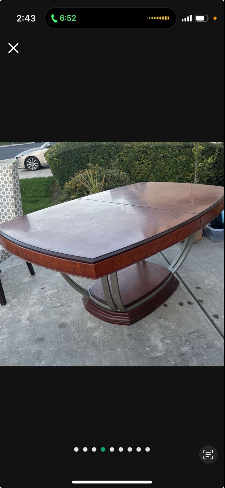 Brown Wooden Dining Table And Chairs