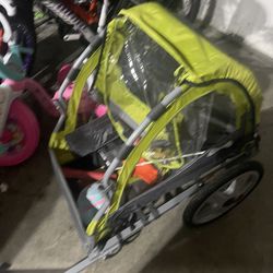 Bike Trailer for Toddlers, Kids, Single and Double Seat, 2-In-1 Canopy Carrier, Multiple Colors