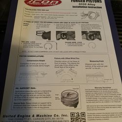 Icon 408w Stroker Pistons Brand New Still In The Box