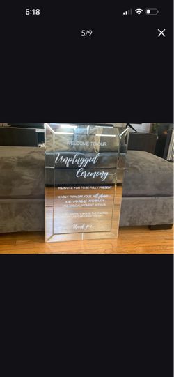 Unplugged ceremony mirror decor for wedding