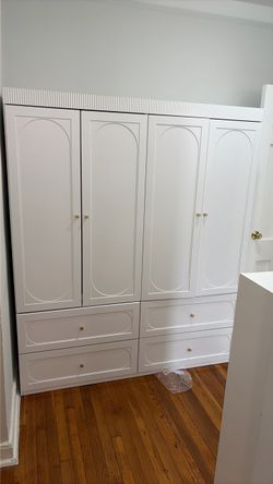 Armoire Wardrobe 4 door Closet with 4 Drawers