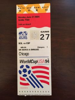 1994 World Cup Ticket Game 27