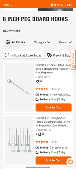 HOOKs peg boards (34) Victorville