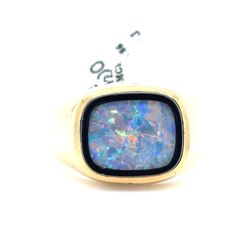 14Kt Yellow Gold Opal Ring 4.37g Size 6 I-783