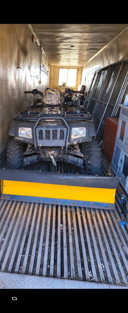 400cc Arctic Cat Quad With Snow Plow Very Low Hours
