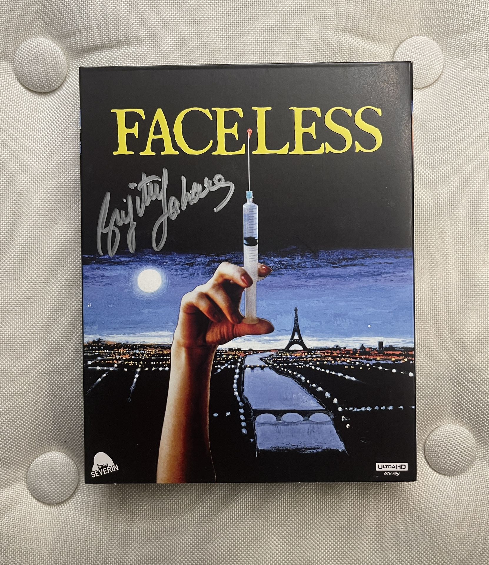 Faceless (4K + Blu-Ray) *SIGNED* slipcover by Brigitte Lahaie - 2 Slipcovers NEW