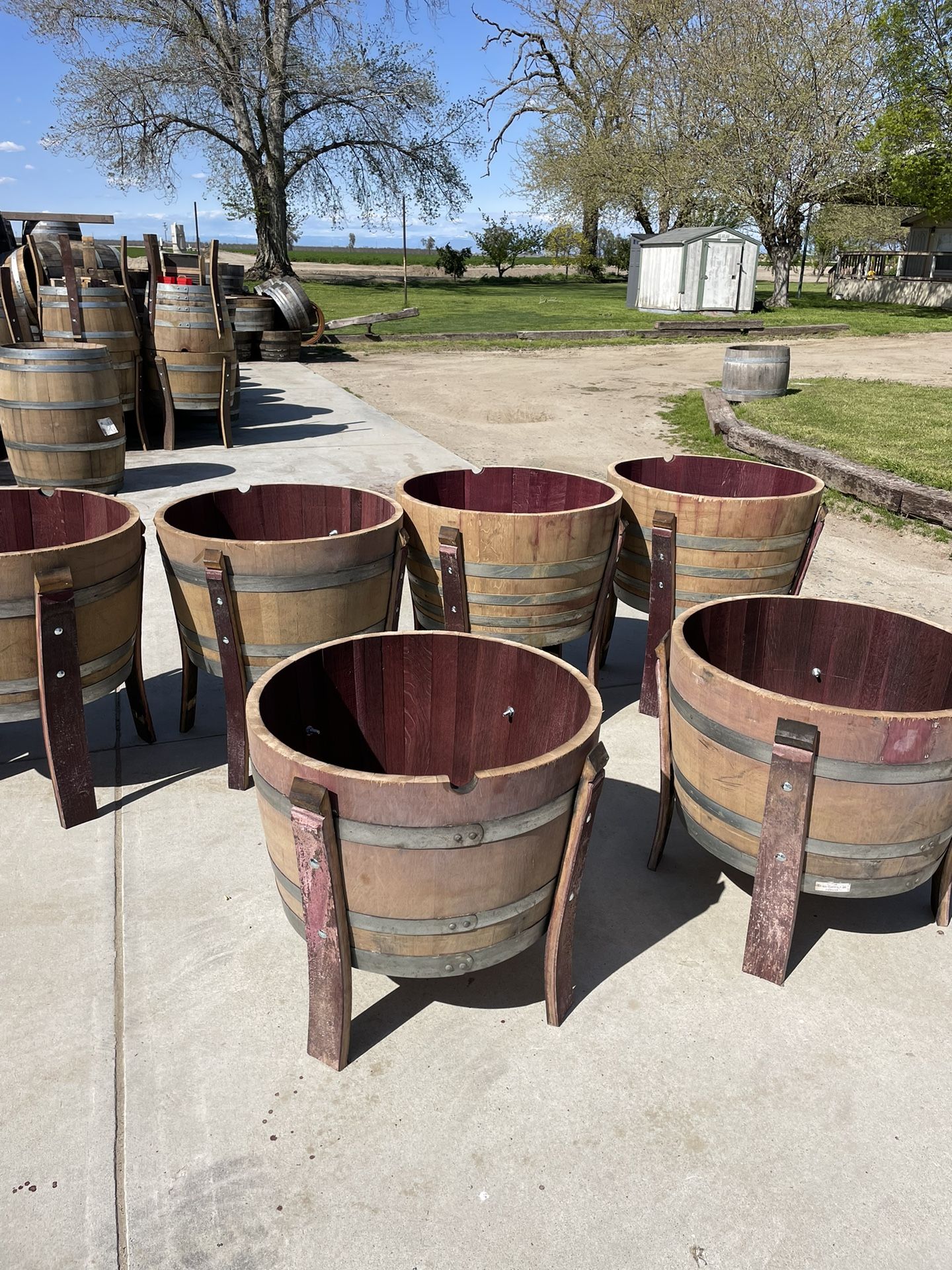Raised Barrel Planters
