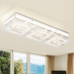 Auffel Crystal Rectangle Ceiling Light Fixture