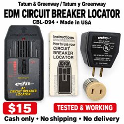 Vintage EDM CBL-D94 Circuit Breaker Locator Kit - Tested, Made in USA