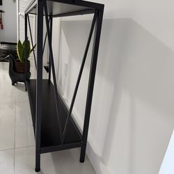 Black Narrow Console Table with Storage – 42.9” – Like New