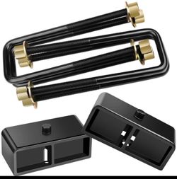 2" Rear Lift Block Kits, Compatible with 2007-2024 Chevrolet Chevy Silverado 1500, 2007-2019 GMC