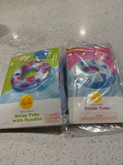 2 Sun Squad Inflatable Pool Swim Tubes – New