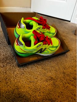 Green and red blue new balances