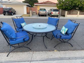 Patio set table and four chairs