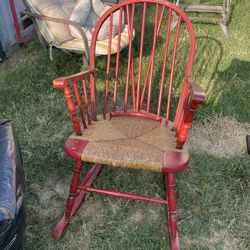 Antique Red Rocking Chairs