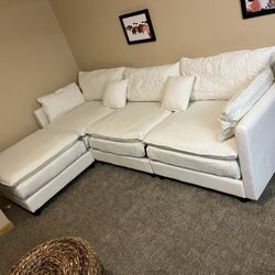 White Couch Modular 