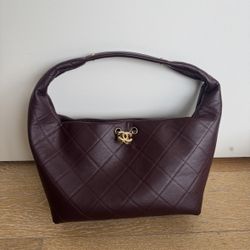 Chanel Burgundy Hobo Bag