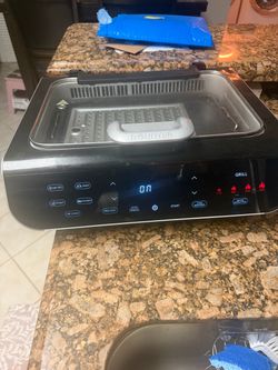 Gourmia Smokeless Indoor Grill, Griddle & Air Fryer – Excellent Condition