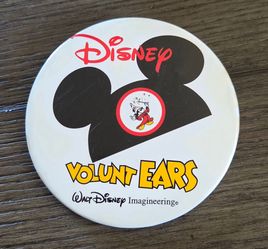 Rare Vintage Disney VOLUNT EARS Button Walt Disney Imagineering Sorcerer Mickey