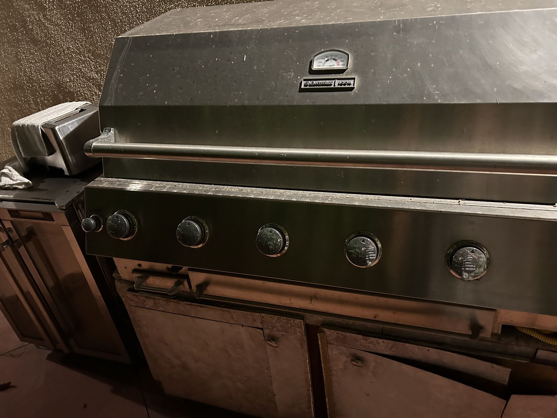 Barbecue And Refrigerator