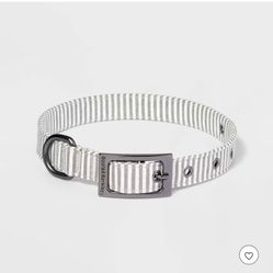 Striped Dog Collar Medium New