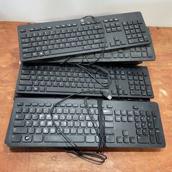 Assorted Huge Lot Of 10 Desktop PC Dell USB Wired Computer Keyboards