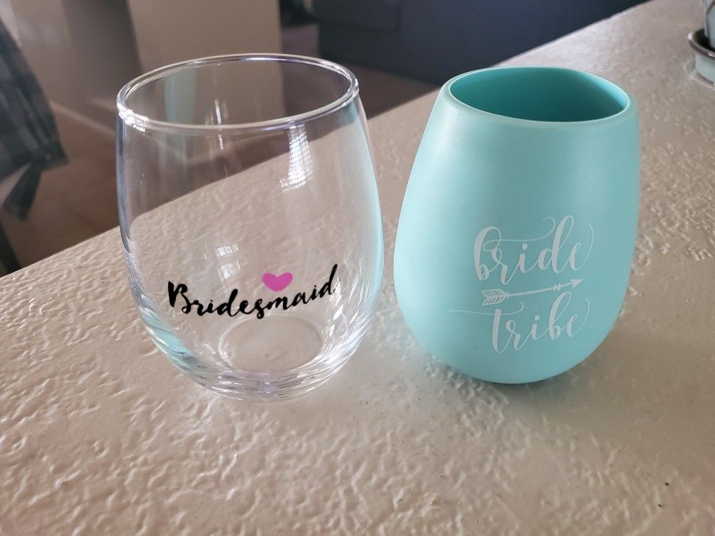 Wine Glasses - Bridesmaid, Bride Tribe