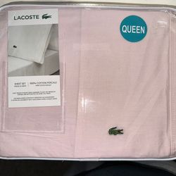 Lacoste Queen Sheet Set (Pink)