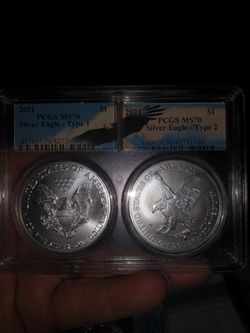 Ms 70 Silver Eagles. 2 Ounces