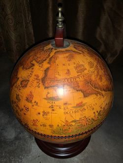 Globe Liquor Decanter Apx. 10x14x20. Opens 4 Storage! $80
