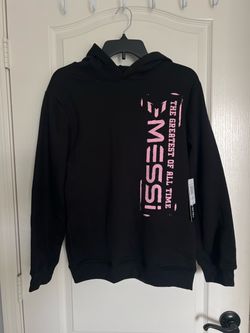 Messi 'Greatest of All Time' Black Hoodie size 18/20 Girls