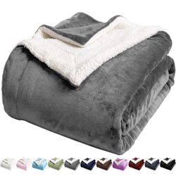 Brandnew  Sherpa Fleece Bed Blanket King Size Super Soft Fuzzy Plush Warm Cozy Fluffy Microfiber Couch Throw Velvet Double Reversible Luxurious Blanke
