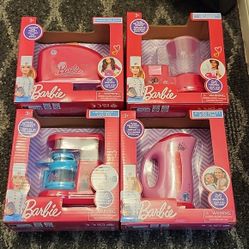 Barbie lot of 4(toaster, blender, coffee maker, kettle)