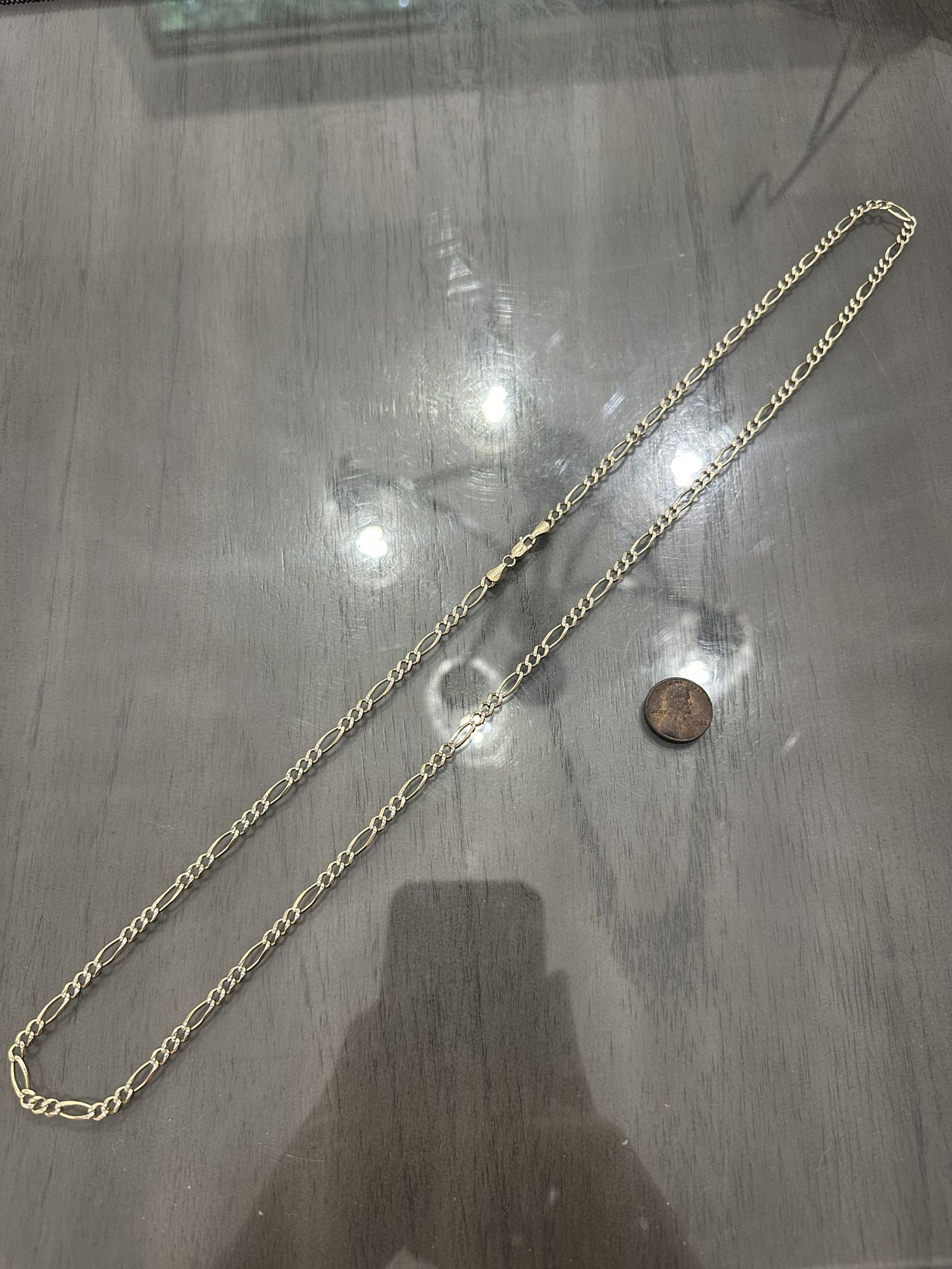 Solid 10k Two-Tone Gold Figaro Link Chain 30” Length 5mm