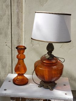 Vintage lamp orange
