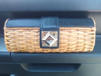 Michael Kors Wooden Straw Clutch / Handbag