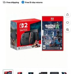 Nintendo switch 2 w/ Mario/ Pokemon Game