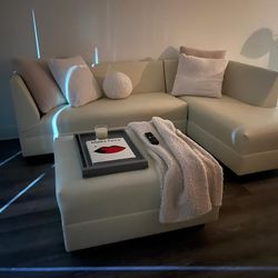 Off White Leather Sofa Sectional For Sale BRAND NEW