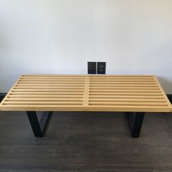 Wood Slat Bench