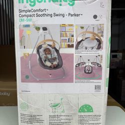 Open Box Ingenuity SimpleComfort Compact Soothing Baby Swing – Parker
