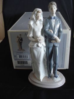 LLADRO MAZEL TOV BRIDE&GROOM JEWISH WEDDING PORCELAIN FIGURINE # 6028 W/BOX