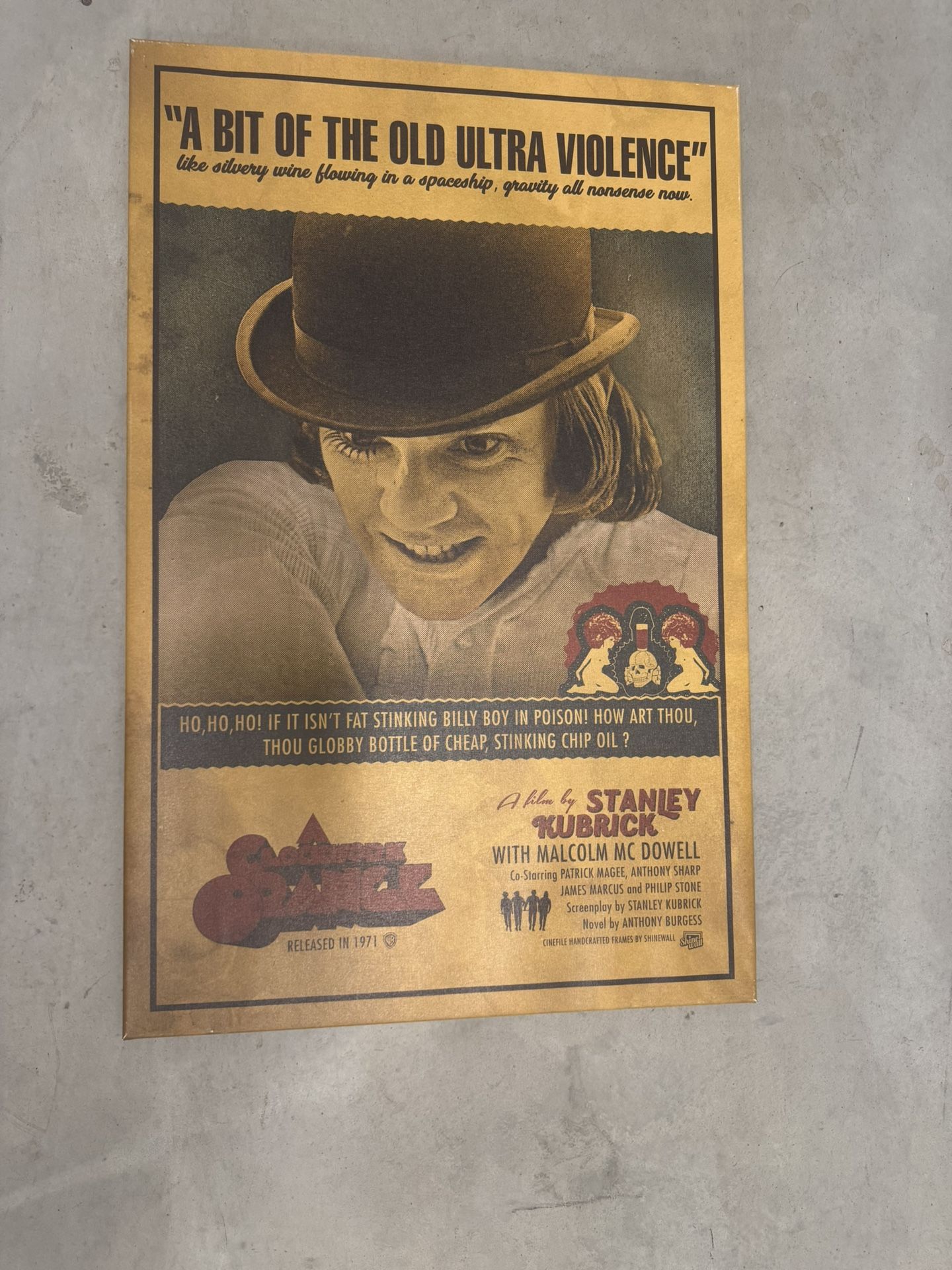 A Clockwork Orange 40x26" Large Canvas