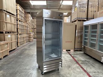 NSF Glass Door Stainless Steel Commercial Freezer CFD-1FFGSS