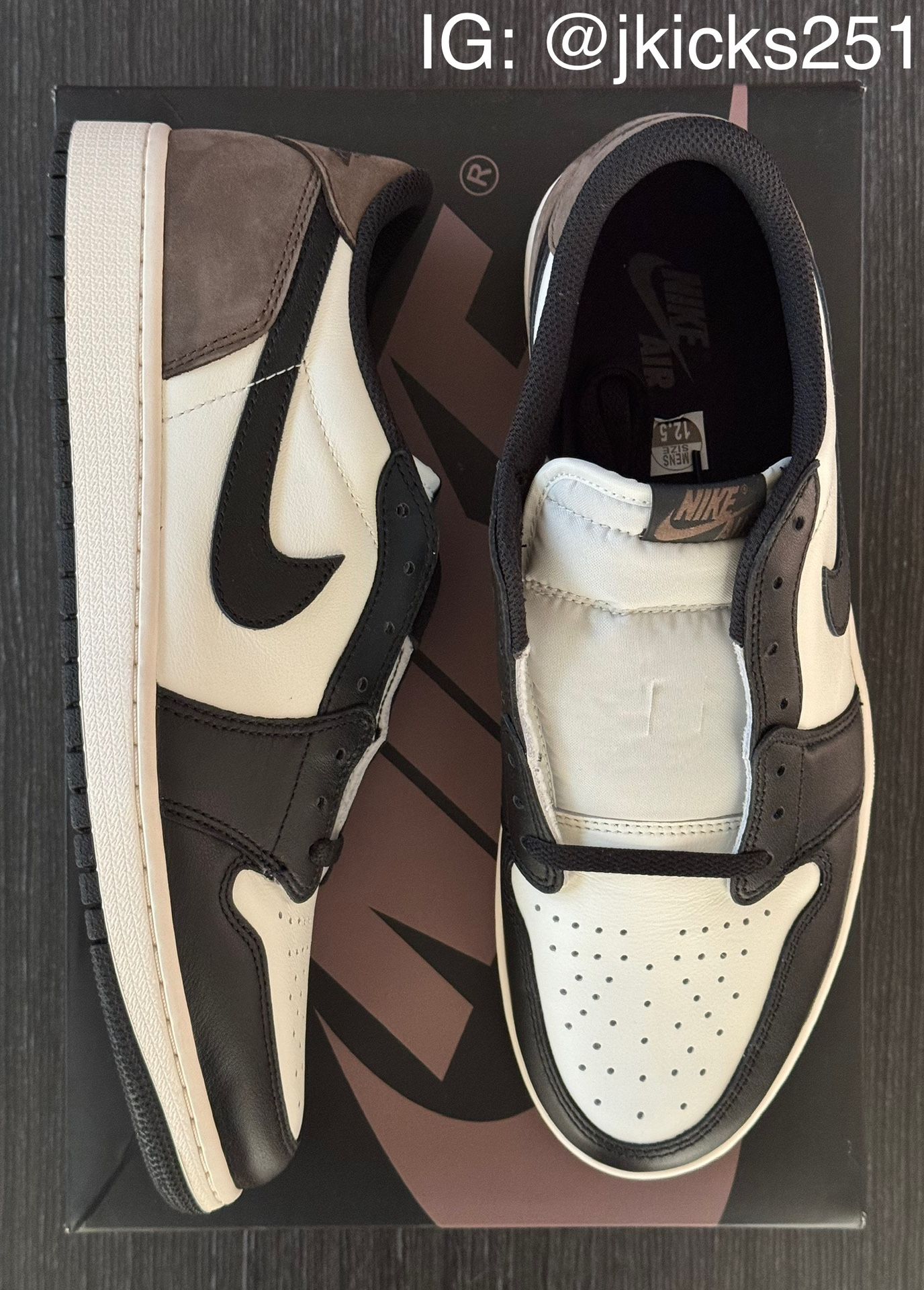 Jordan 1 Retro Low OG “Mocha” (Size 10M, 10.5M, and 12.5M Available) | Brand New Deadstock